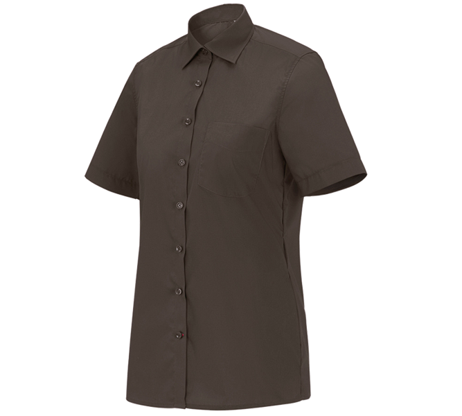 Hauptansicht, Blusen | Hemden, e.s. Servicebluse kurzarm, kastanie