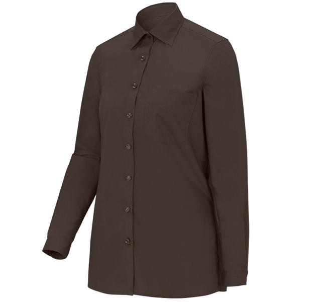Hauptansicht, Blusen | Hemden, e.s. Servicebluse langarm, kastanie