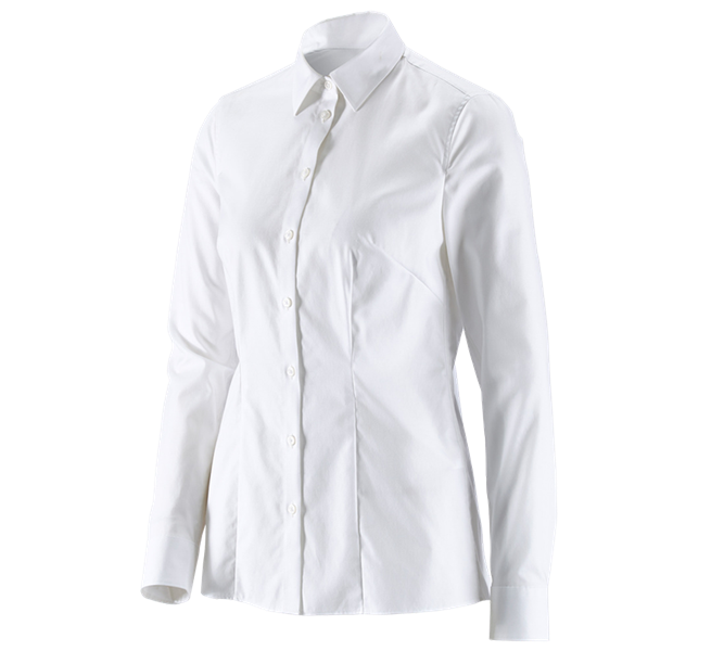 Hauptansicht, Medical, e.s. Business Bluse cotton stretch, Damen reg. fit, weiß