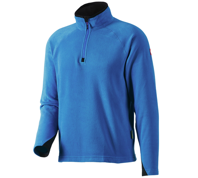 Vue principale, Vêtements, Pull camionneur en laine polaire dryplexx® micro, bleu gentiane