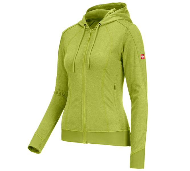 Hauptansicht, Galabau / Forst- und Landwirtschaft, e.s. Funktions Kapuzenjacke stripe, Damen, maigrün