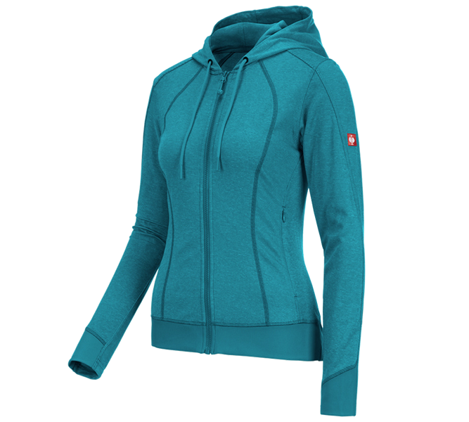 Vue principale, Vêtements, e.s. Veste à capuche fonctionnel stripe, femmes, océan