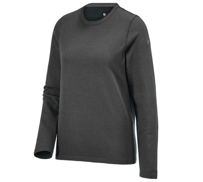 Hauptansicht, Damen, Strickpullover e.s.iconic, Damen, carbongrau