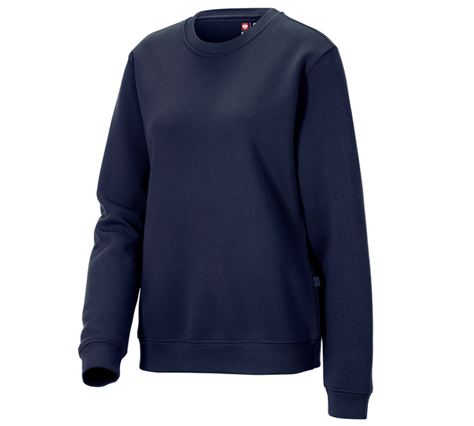 Vue principale, Aperçu des collections e.s., e.s. Sweatshirt poly cotton, femmes, bleu foncé
