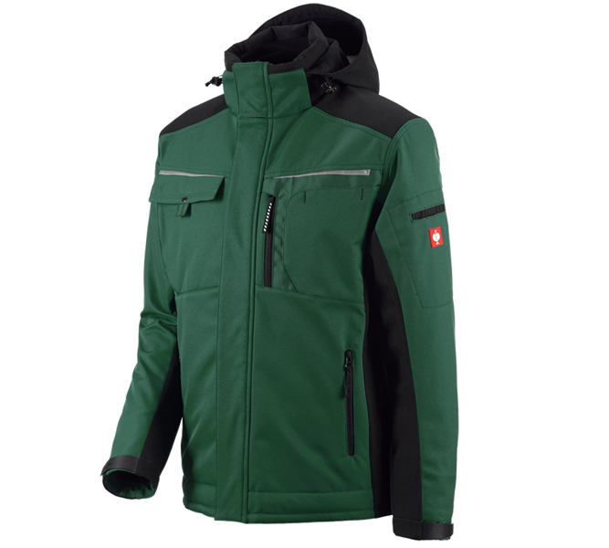 Vue principale, Horti-/ Sylvi-/ Agriculture, Veste Softshell e.s.motion, vert/noir