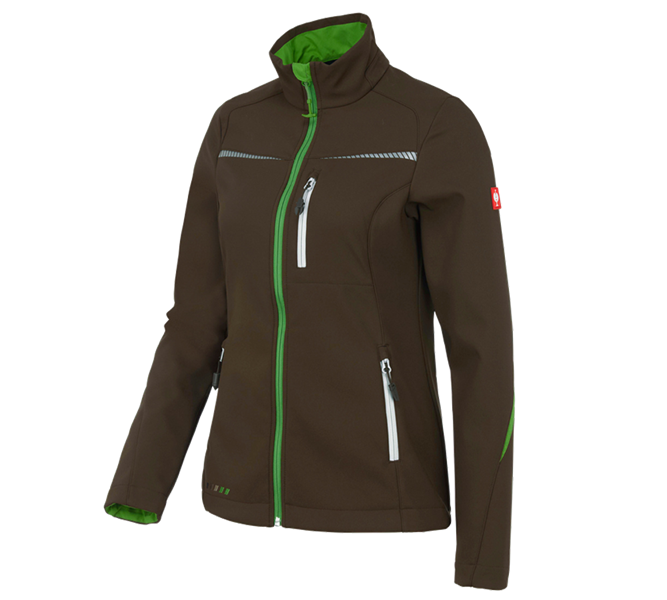 Hauptansicht, Bekleidung, Softshelljacke e.s.motion 2020, Damen, kastanie/seegrün
