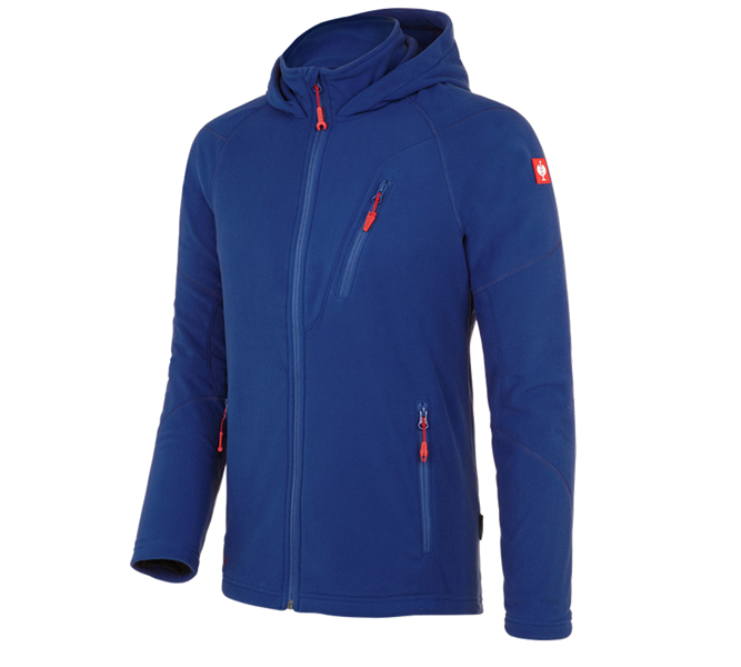 Vue principale, e.s.motion 2020, Veste à capuche en laine polaire e.s.motion 2020, bleu royal