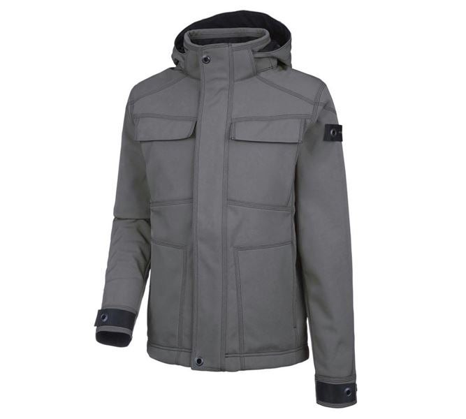 Vue principale, Aperçu des collections e.s., Veste Softshell d'hiver e.s.roughtough, titane