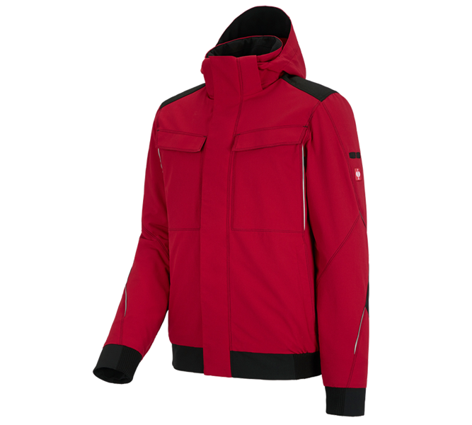 Vue principale, Aperçu des collections e.s., Veste de fonction d'hiver e.s.dynashield, rouge vif/noir