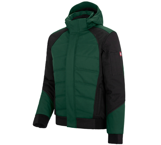 Vue principale, Horti-/ Sylvi-/ Agriculture, Veste softshell d'hiver e.s.vision, vert/noir