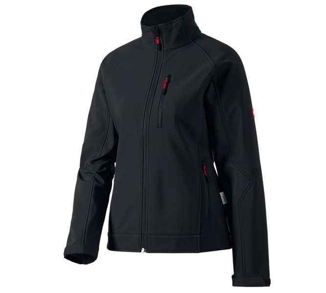 Vue principale, Vestes de travail, Veste Softshell dryplexx® softlight, femmes, noir