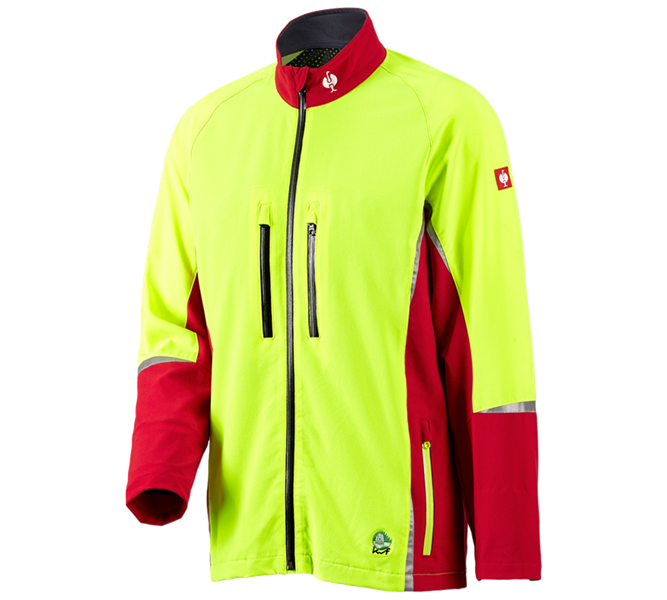 Vue principale, Vêtements, e.s. Veste forestière, KWF, rouge/jaune fluo