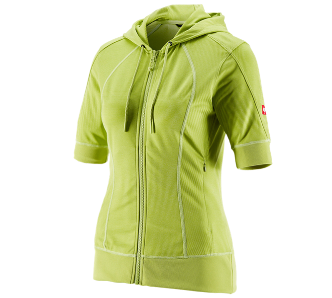 Vue principale, Vêtements, e.s.Veste à capuche fonct.à manches 3/4 stripe,fem, vert mai