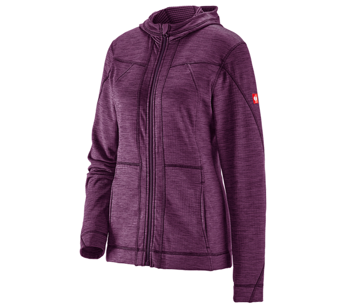 Vue principale, Froid, Veste à capuche isocell e.s.dynashield, femmes, specialpurple melange