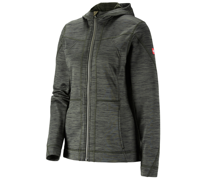 Vue principale, Vestes de travail, Veste à capuche isocell e.s.dynashield, femmes, thym mélange