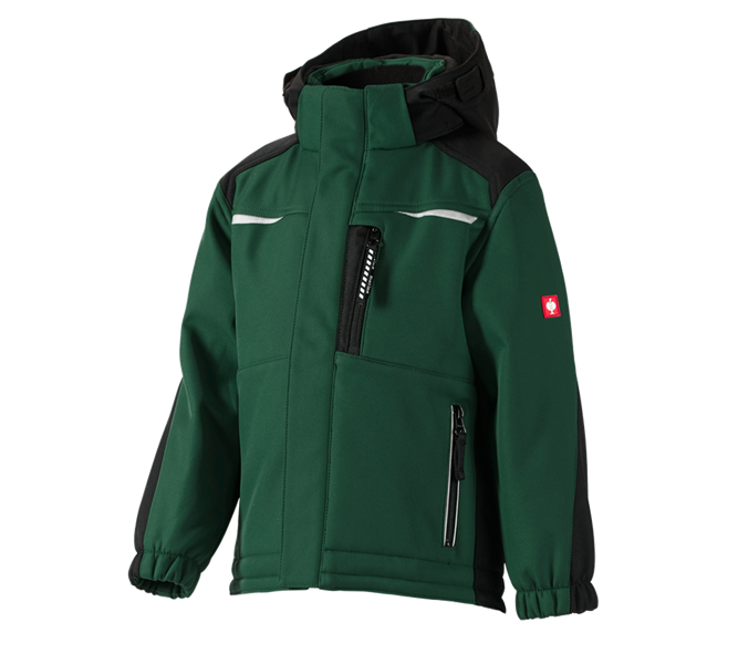 Hauptansicht, Jacken, Kinder Softshelljacke e.s.motion, grün/schwarz