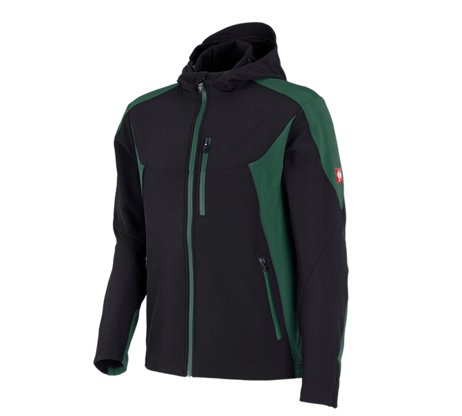 Vue principale, Horti-/ Sylvi-/ Agriculture, Veste softshell e.s.vision, noir/vert