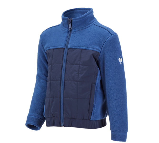 Hauptansicht, Jacken, Hybrid Fleecejacke e.s.concrete, Kinder, alkaliblau/tiefblau