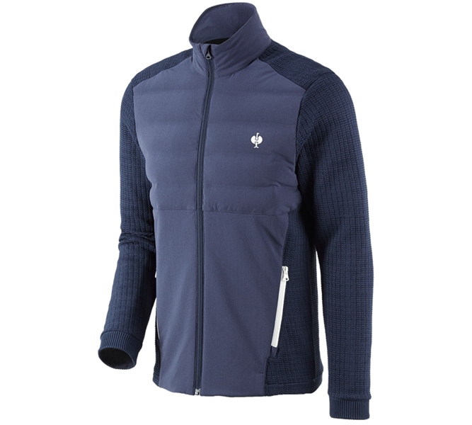 Hauptansicht, e.s.trail, Hybrid Strickjacke e.s.trail, tiefblau/weiß