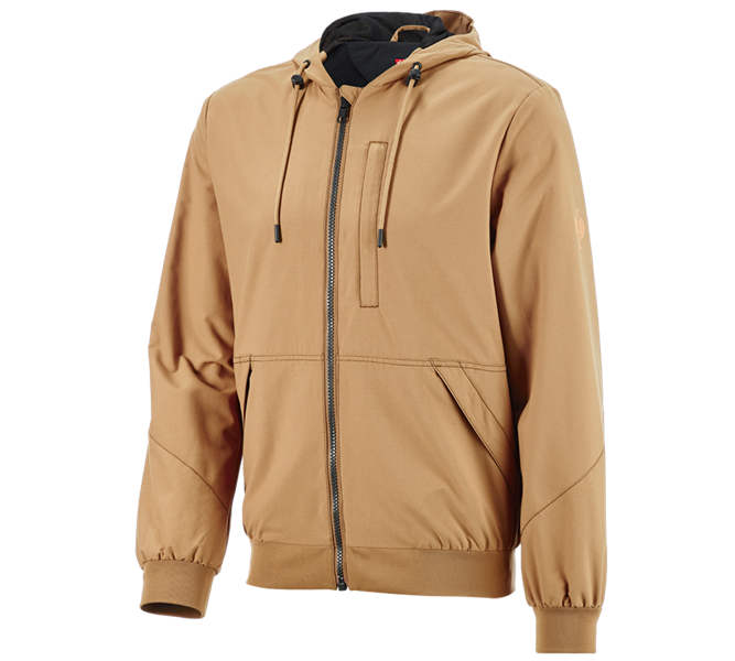 Hauptansicht, e.s.iconic, Kapuzenjacke e.s.iconic, mandelbraun
