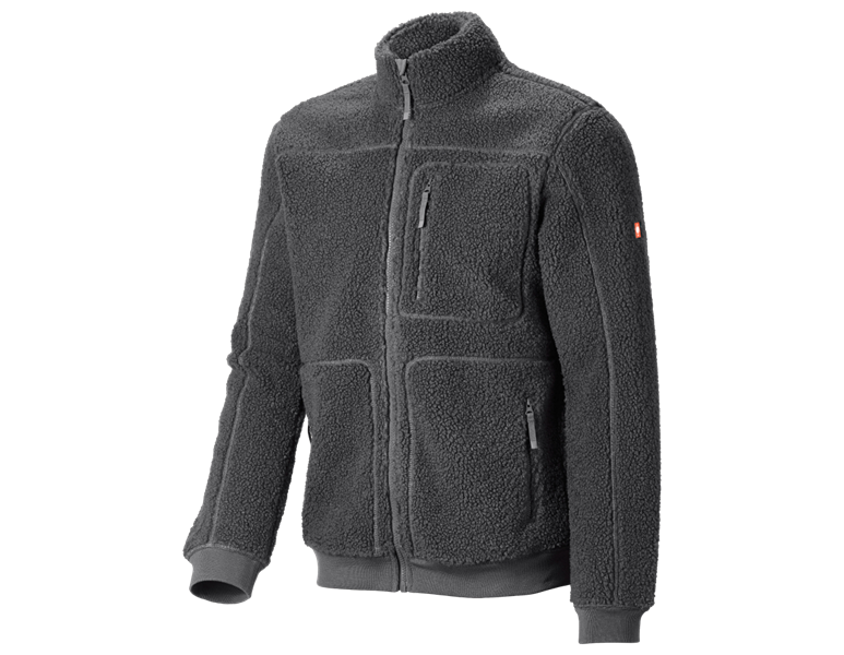Vue principale, Vestes polaires | Vestes en tricot, Veste en fibre polaire e.s.e:pic, gris carbone