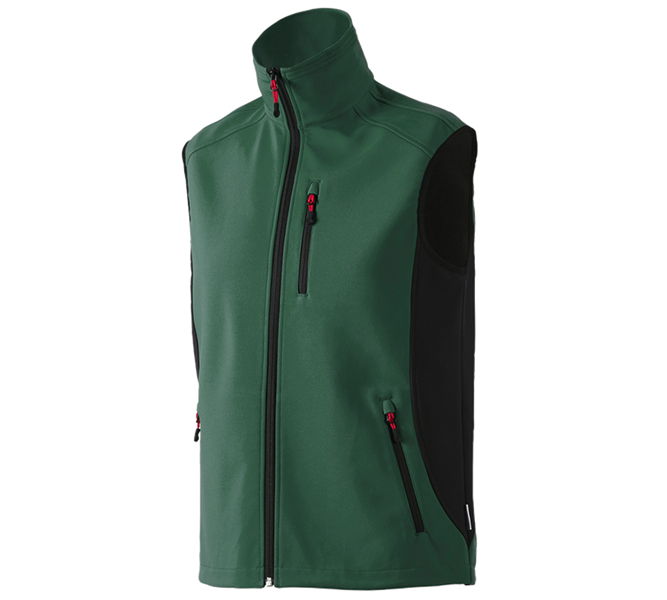 Vue principale, Horti-/ Sylvi-/ Agriculture, Gilet softshell dryplexx® softlight, vert/noir