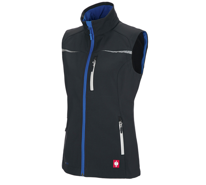 Hauptansicht, Damen, Softshell Weste e.s.motion 2020, Damen, graphit/enzianblau