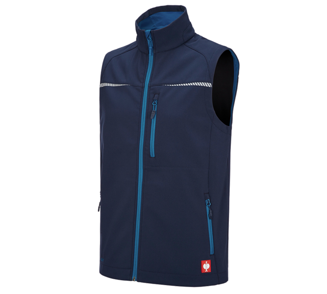 Vue principale, Hommes, Gilet softshell e.s.motion 2020, bleu foncé/atoll