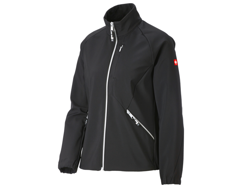 Hauptansicht, Softshelljacken, Softshelljacke e.s.ambition, Damen, schwarz/platin