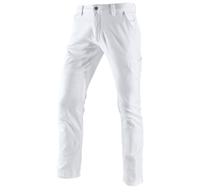 Vue principale, Médicales, e.s. Pantalon de travail Chino, hommes, blanc