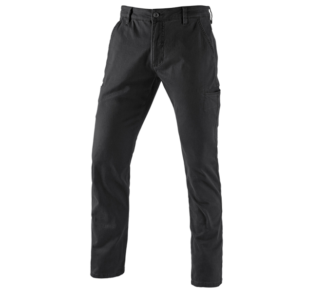 Vue principale, Vêtements, e.s. Pantalon de travail Chino, hommes, noir