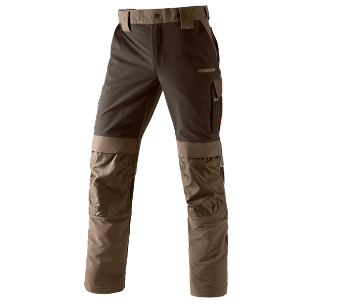 Vue principale, Vêtements, Fonct. pantalon à taille élast. e.s.dynashield, noisette/marron