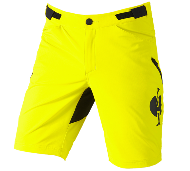 Vue principale, Vêtements, Fonctionnelle short e.s.trail, jaune acide/noir