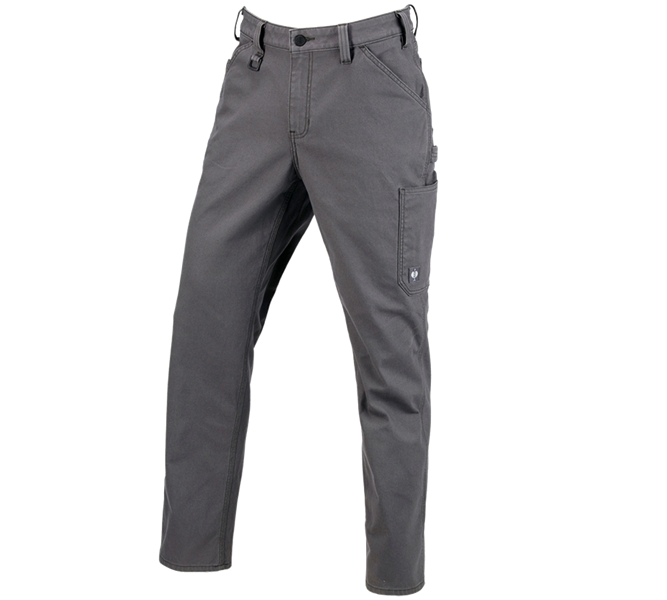 Vue principale, Pantalons de travail, Pantalon à taille élastique e.s.iconic, gris carbone