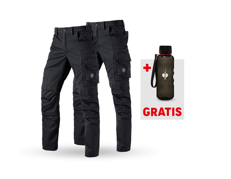 Hauptansicht, SALE, SET: 2x Bundhose e.s.motion ten, oxidschwarz