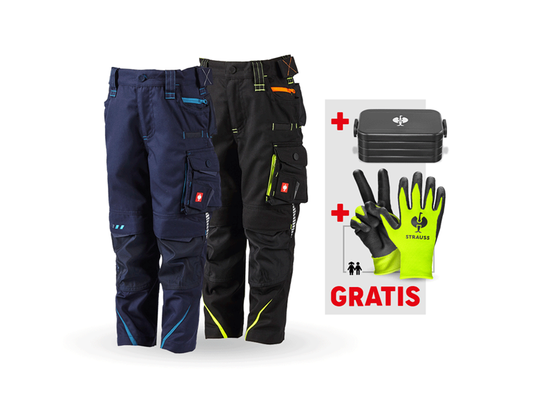 Hauptansicht, Kinder, SET: 2x Kinder-Bundhose e.s.motion 2020, dunkelblau/atoll