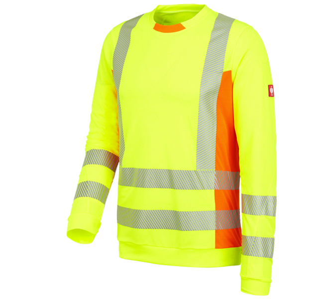 Hauptansicht, e.s.motion 2020, Warnschutz Funktions Longsleeve e.s.motion 2020, warngelb/warnorange