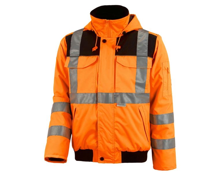 Vue principale, e.s.image, Blouson d’aviateur de signalisation e.s.image, orange fluo