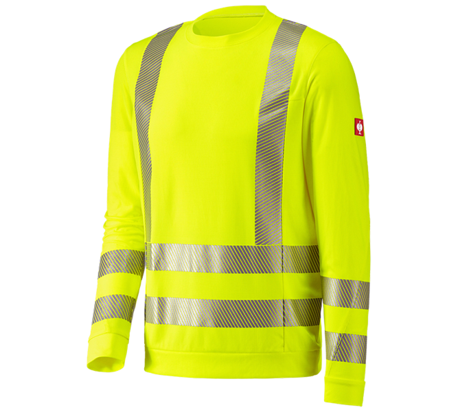 Vue principale, Vêtements haute visibilité, e.s. Longsleeve fonction signalisation, jaune fluo