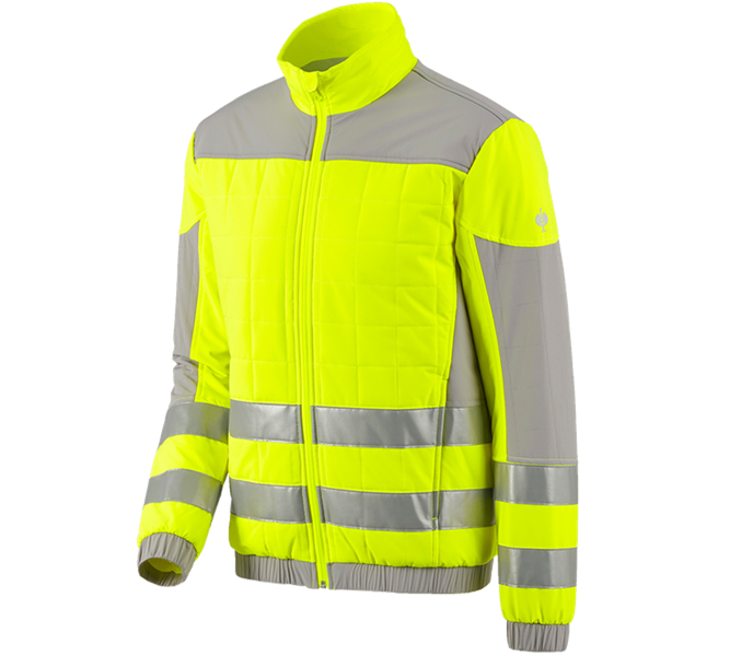 Vue principale, PROMOS, Veste de signalisation e.s.concrete, jaune fluo/gris perle