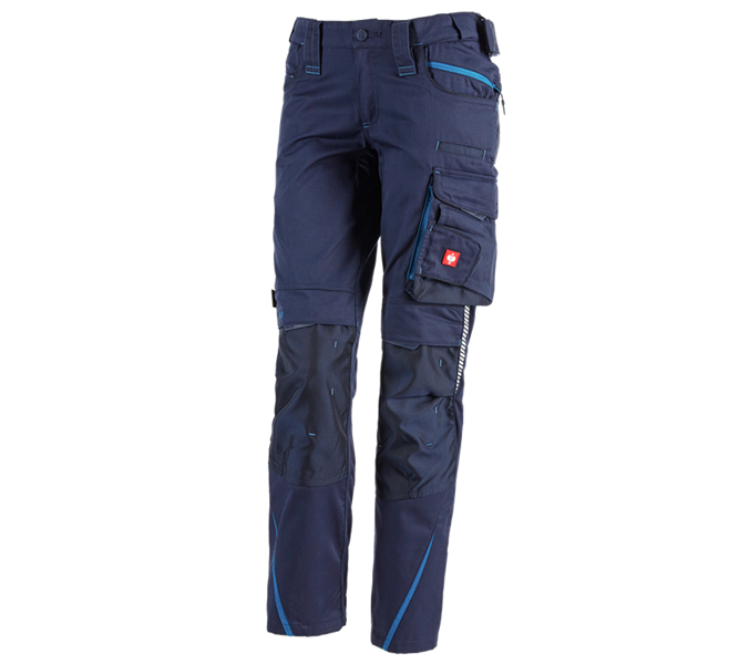 Vue principale, Installateurs / Plombier, Pantalon pour femmes e.s.motion 2020, bleu foncé/atoll