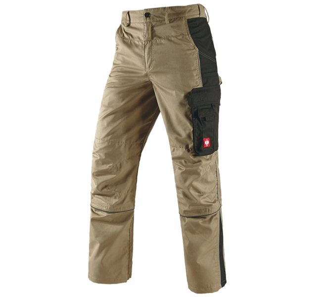 Vue principale, Menuisiers, Pantalon à taille élastique av. Zip-off e.s.active, kaki/noir