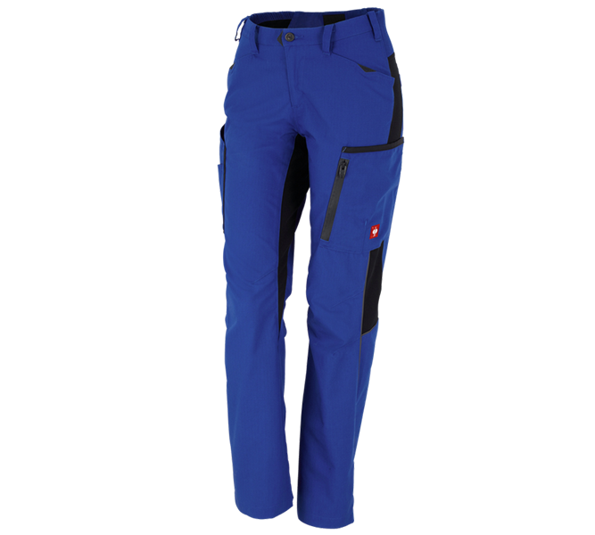 Vue principale, Installateurs / Plombier, Pantalon à taille élastique femmes e.s.vision, bleu royal/noir