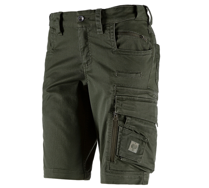 Vue principale, Aperçu des collections e.s., Short e.s.motion ten, femmes, vert camouflage