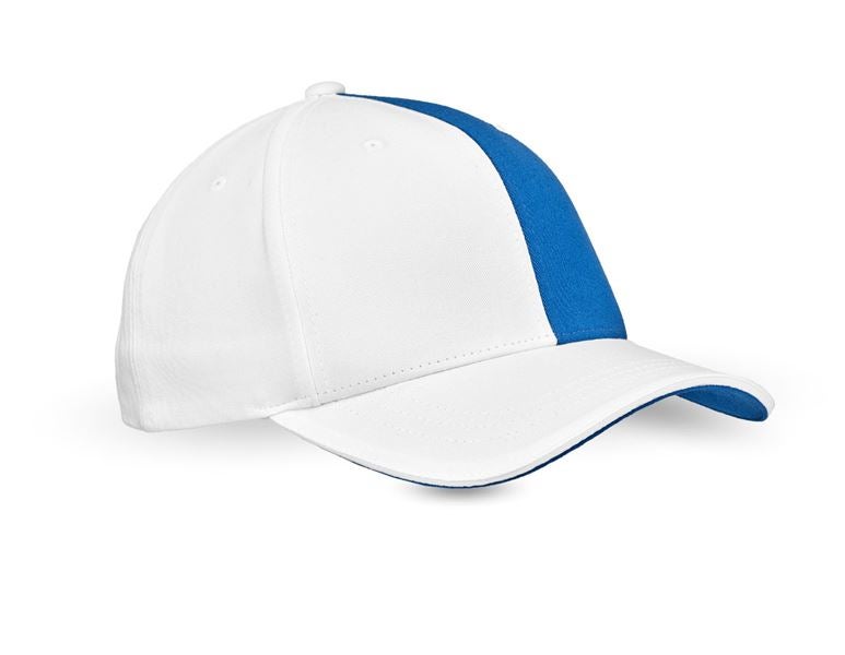 Vue principale, e.s.motion 2020, Casquette e.s.motion 2020, blanc/bleu gentiane