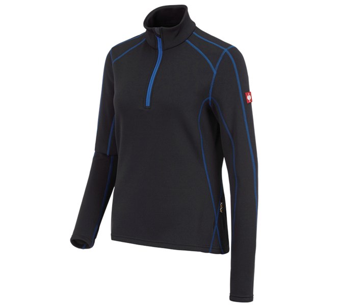 Vue principale, Pulls | Pulls camionneur, Pull de fon.thermo stretch e.s.motion 2020,fe., graphite/bleu gentiane
