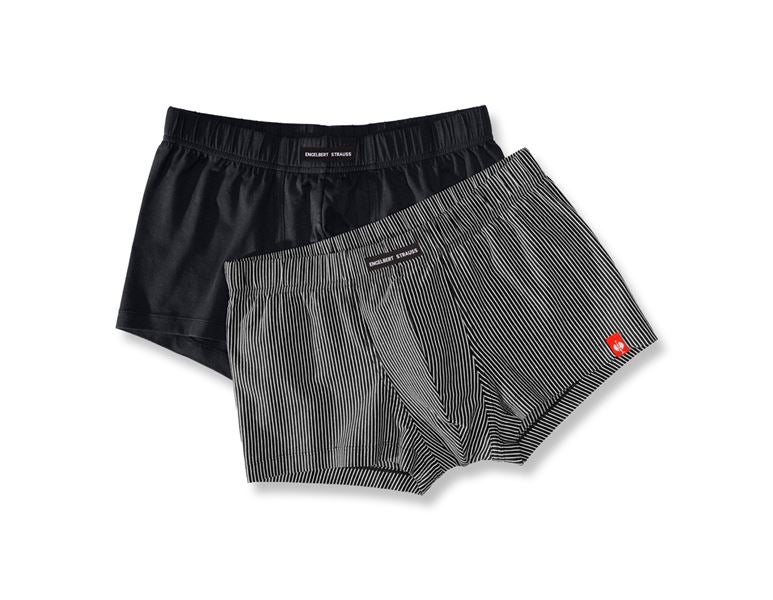 Vue principale, Vêtements, e.s. Modal pants , lot de 2, noir+noir/blanc rayé
