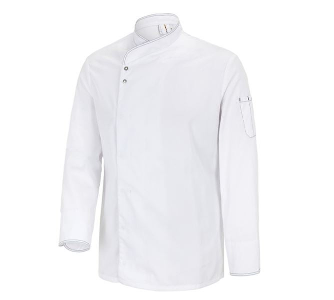 Vue principale, Vestes de cuisine, Veste de cuisinier Lyon, blanc