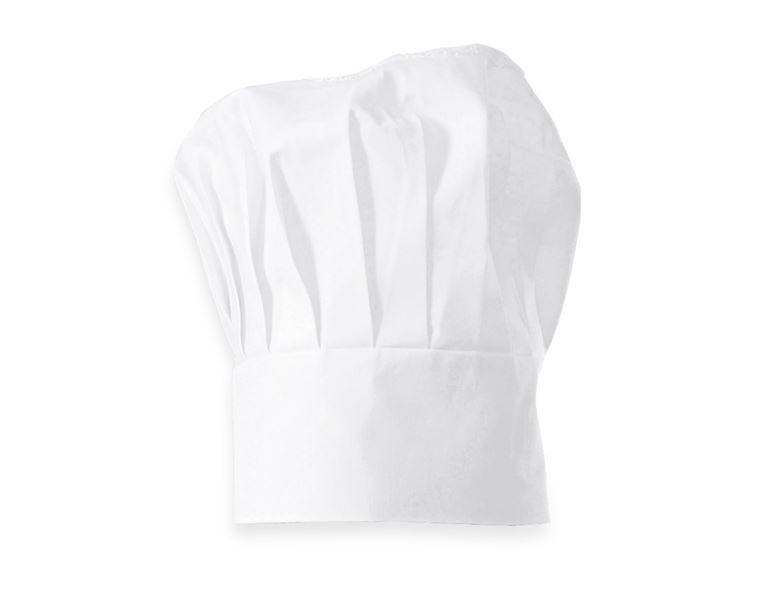 Vue principale, Vêtements, Toque de cuisinier, blanc