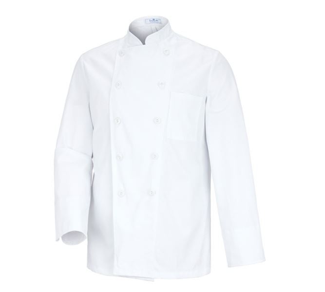 Vue principale, Vestes de cuisine, Veste de chef et veste de boulanger Prag, blanc